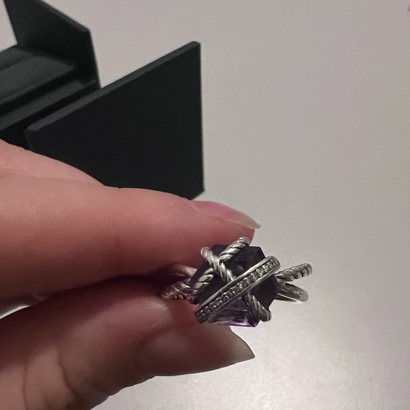David Yurman Amethyst Cable Wrap Ring - Picture 7 of 7
